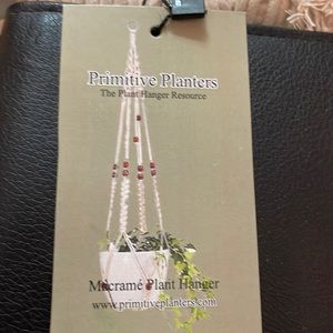 Macrame plant hanger.